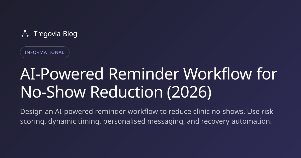 AI-Powered Reminder Workflow for No-Show Reduction (2026)