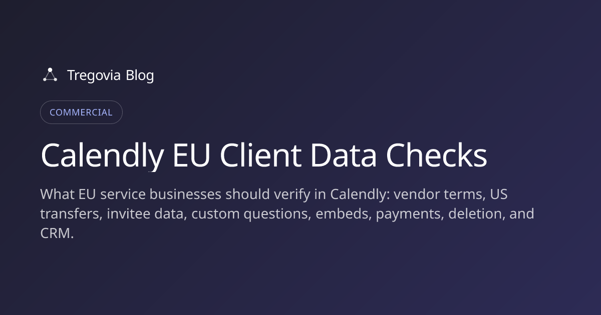 Calendly EU Client Data Checks