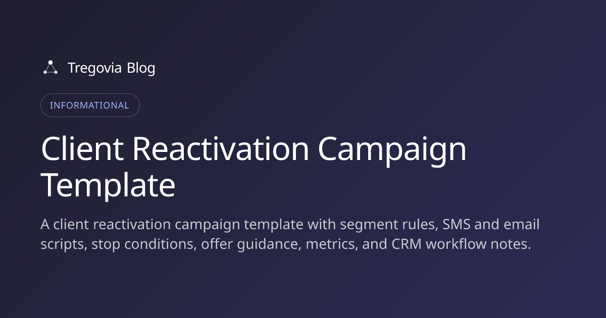 Client Reactivation Campaign Template