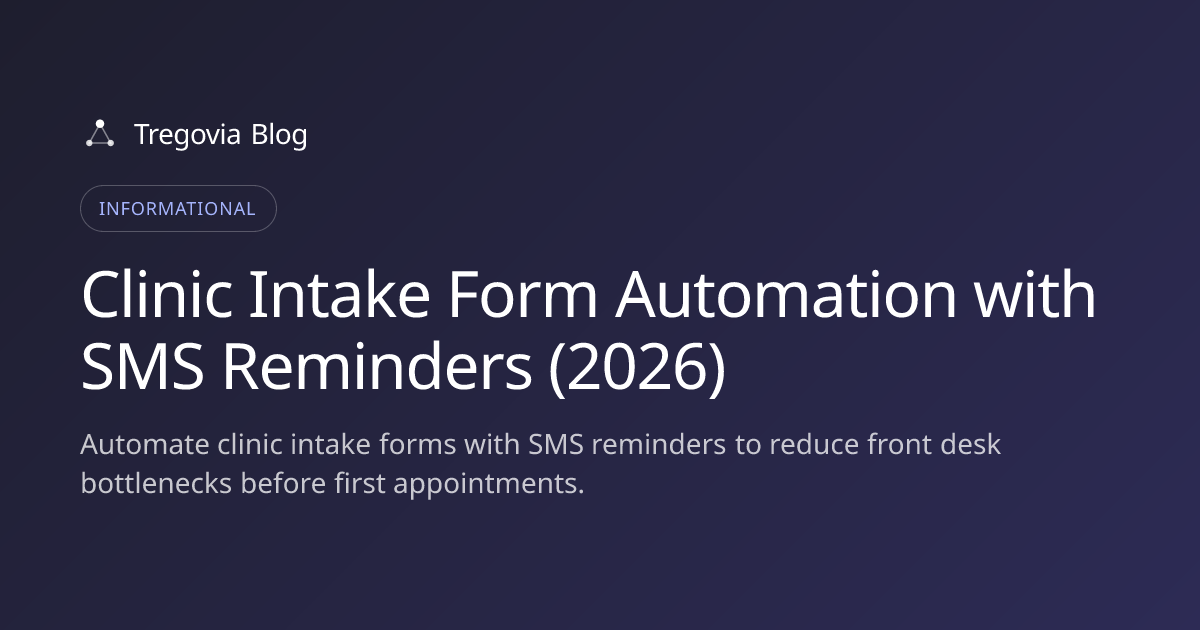 Clinic Intake Form Automation with SMS Reminders (2026)
