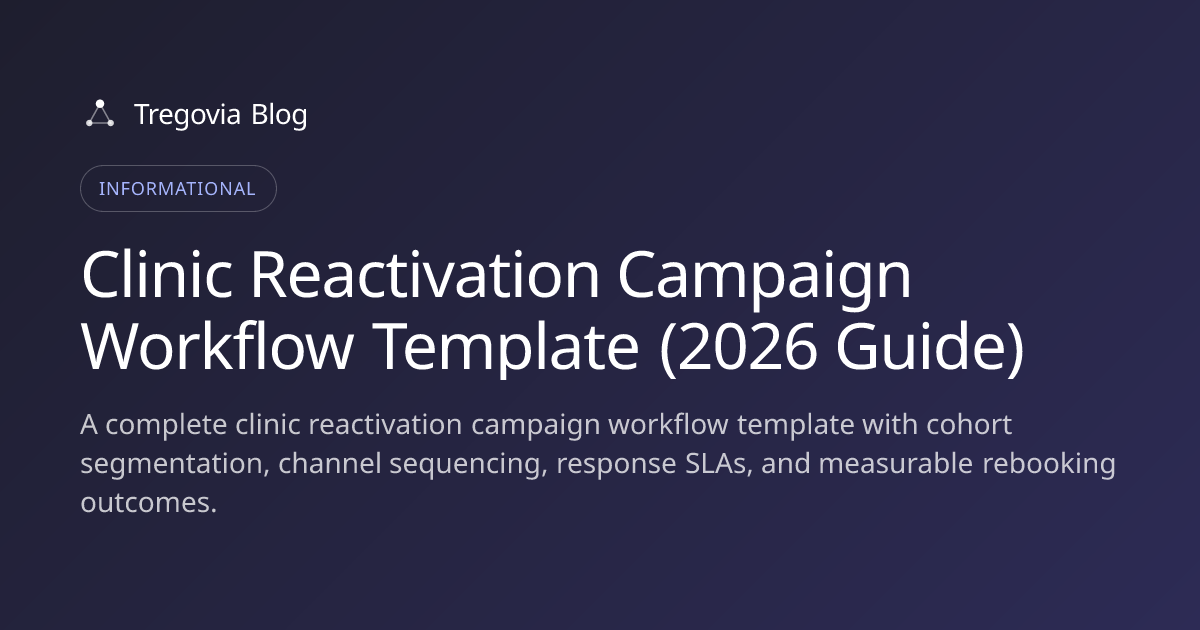 Clinic Reactivation Campaign Workflow Template (2026 Guide)