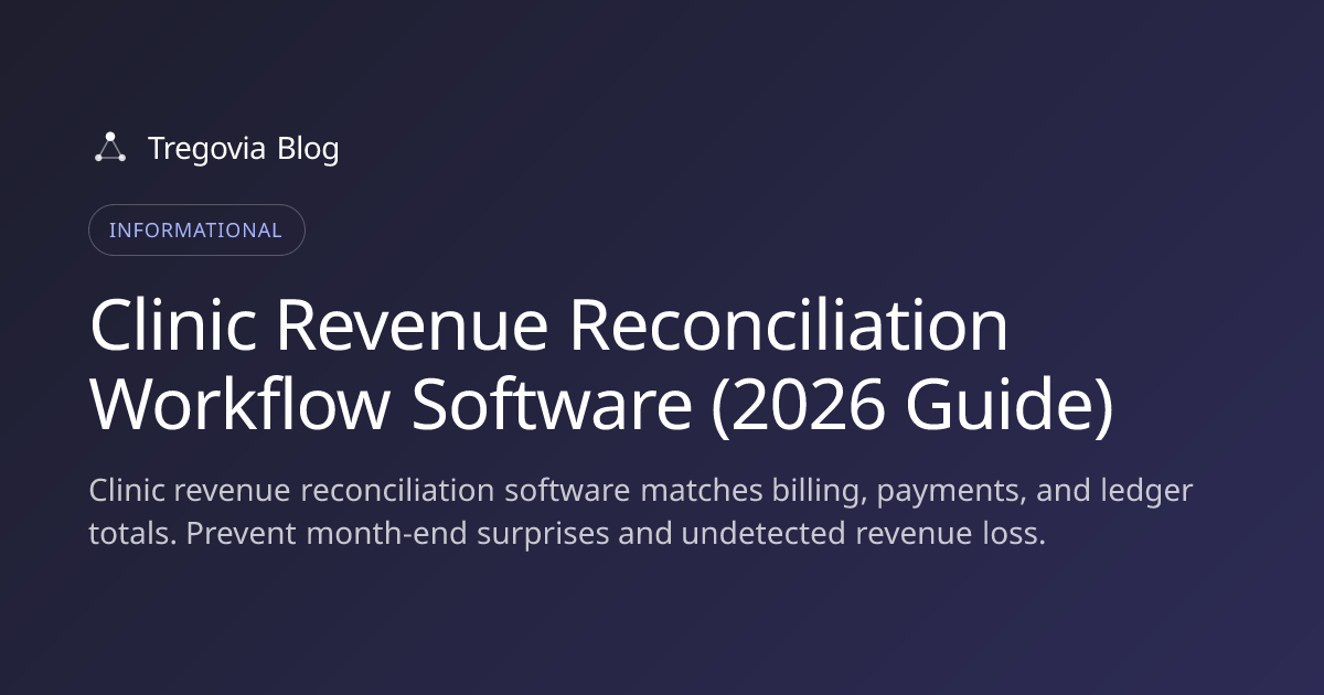 Clinic Revenue Reconciliation Workflow Software (2026 Guide)