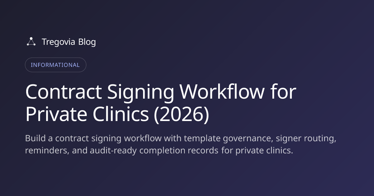 Contract Signing Workflow for Private Clinics (2026)