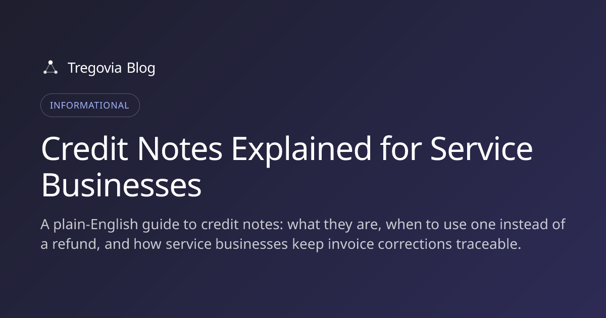 Credit Notes Explained for Service Businesses
