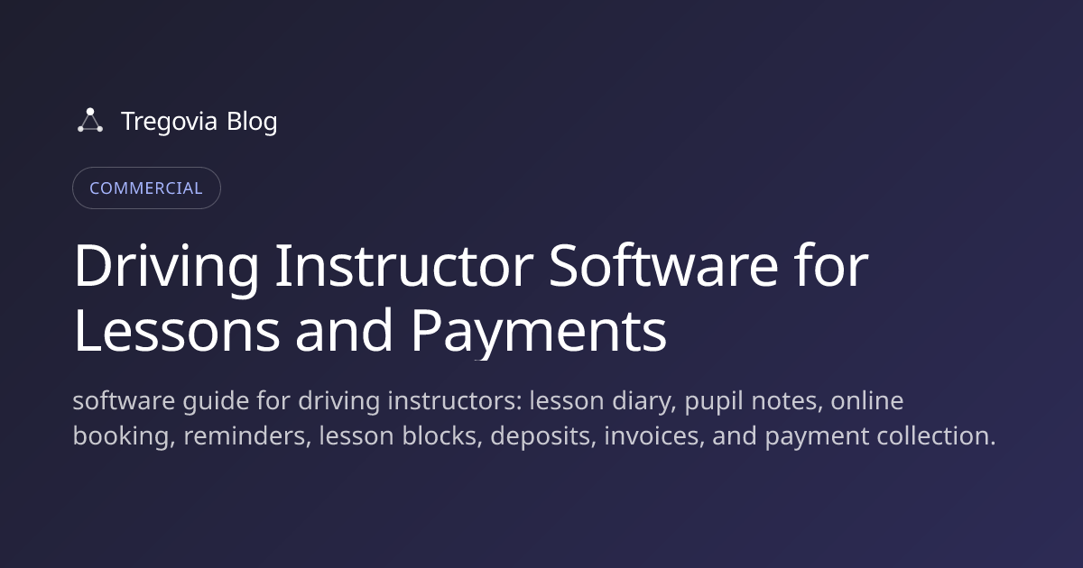 Driving Instructor Software for Lessons and Payments