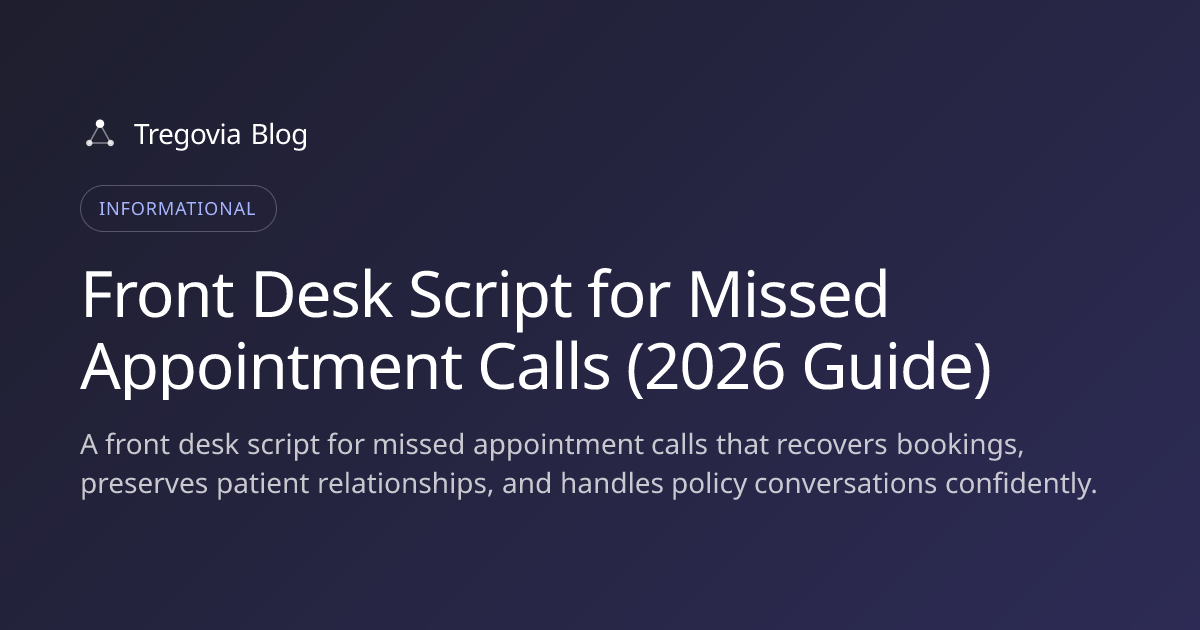 Front Desk Script for Missed Appointment Calls (2026 Guide)