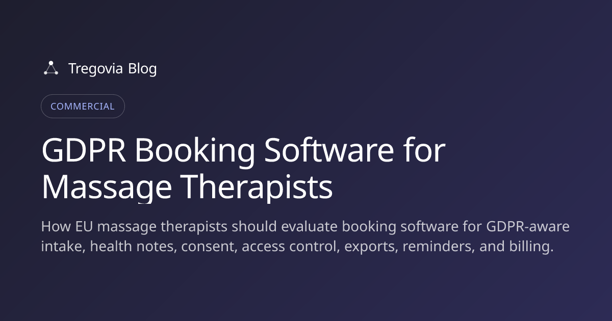 GDPR Booking Software for Massage Therapists