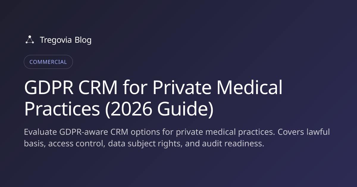GDPR CRM for Private Medical Practices (2026 Guide)