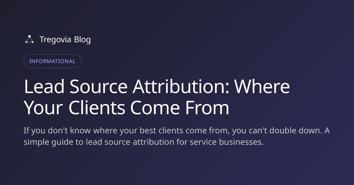 Lead Source Attribution: Where Your Clients Come From