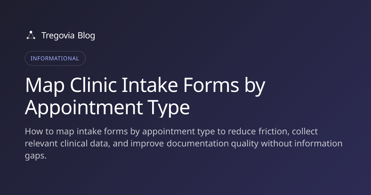 Map Clinic Intake Forms by Appointment Type