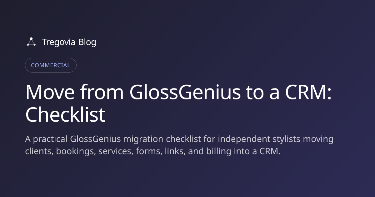 Move from GlossGenius to a CRM: Checklist