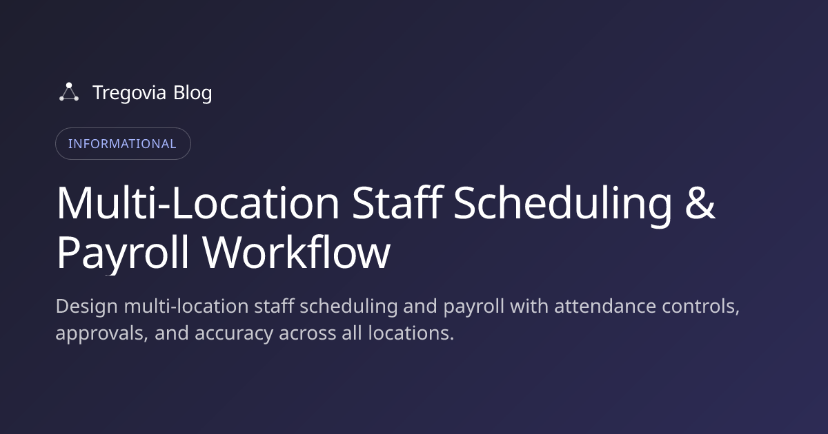 Multi-Location Staff Scheduling & Payroll Workflow