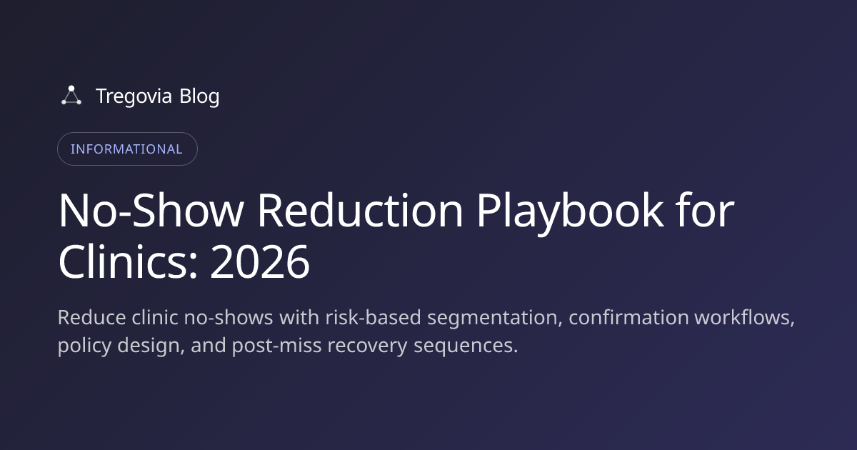 No-Show Reduction Playbook for Clinics: 2026