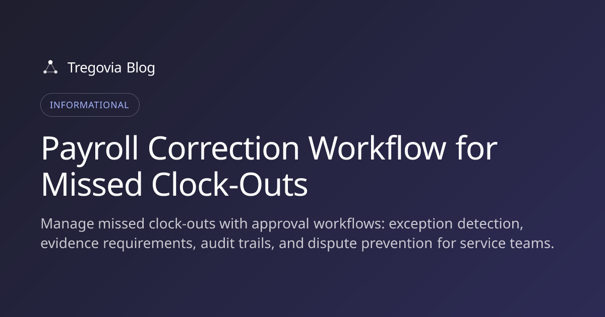 Payroll Correction Workflow for Missed Clock-Outs