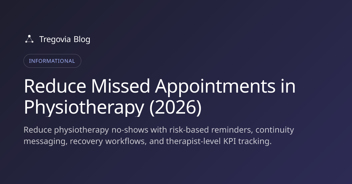 Reduce Missed Appointments in Physiotherapy (2026)