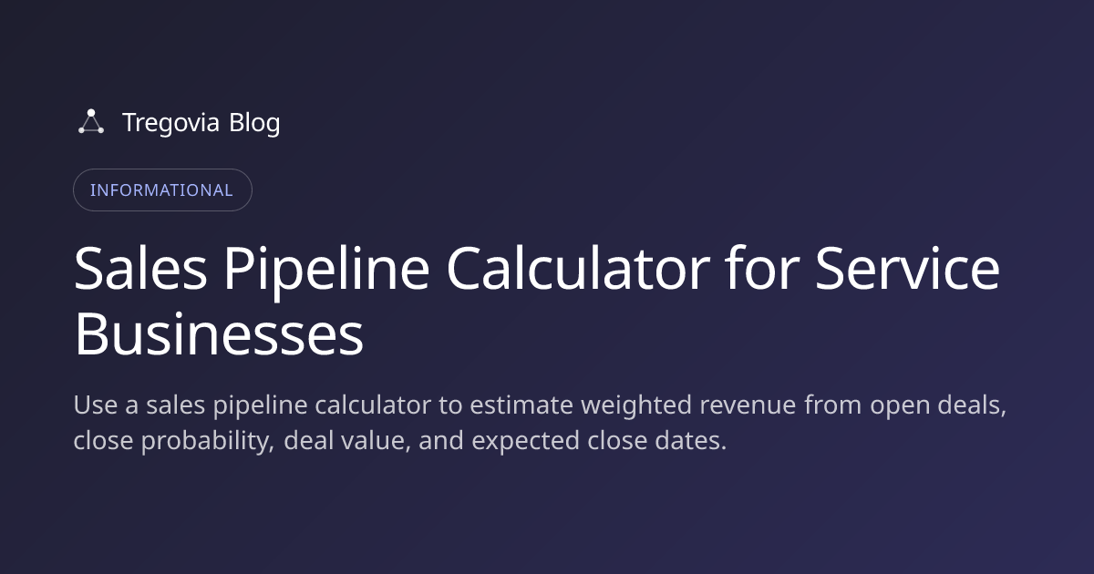 Sales Pipeline Calculator for Service Businesses