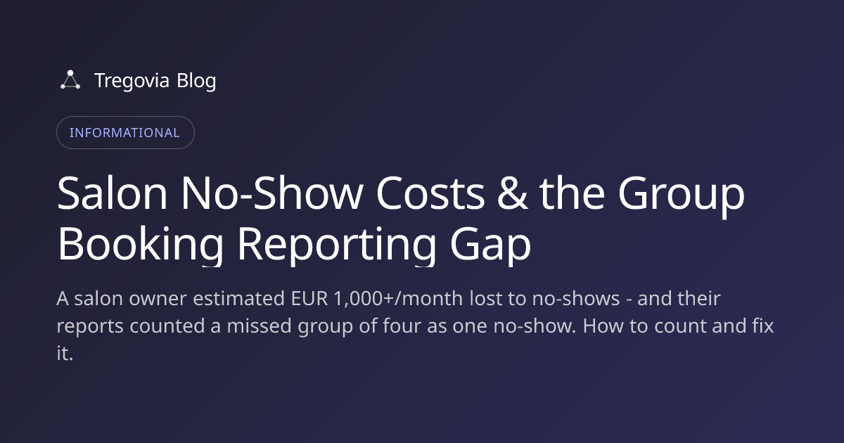 Salon No-Show Costs & the Group Booking Reporting Gap