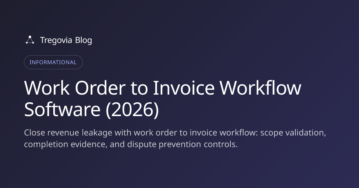 Work Order to Invoice Workflow Software (2026)