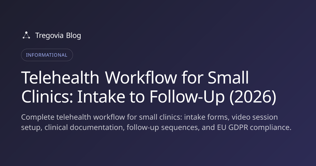 Telehealth Workflow for Small Clinics: Intake to Follow-Up (2026)