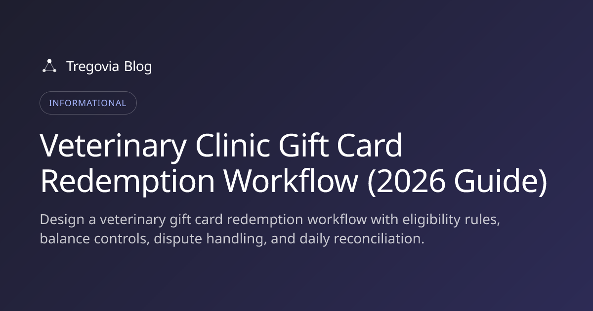 Veterinary Clinic Gift Card Redemption Workflow (2026 Guide)